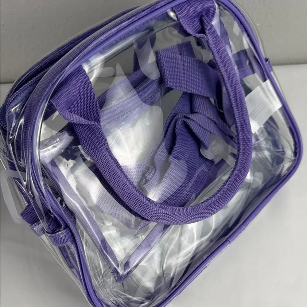 Purple Transparent Backpack and Bag Set - Picture 9 of 10